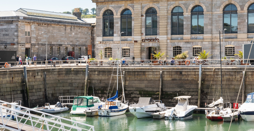 Outside of Arcade in Royal William Yard